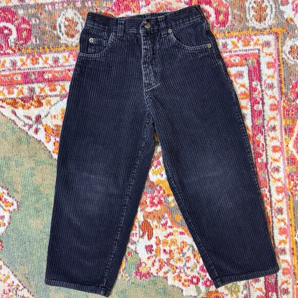 Vintage 955 Kids Black Charcoal Grey Corduroy Pants - Picture 2 of 3
